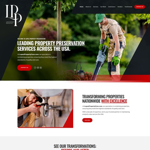 Design a Modern Property Preservation Website Company Design by keilaMaria