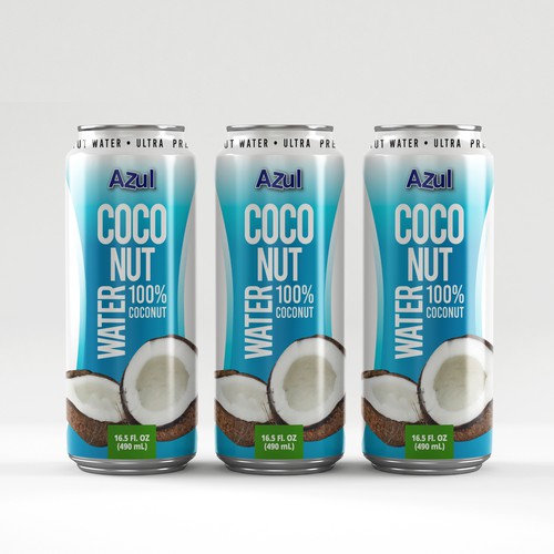 HELP CREATE A COCONUT WATER LABEL PART OF COCONUT WATER LINEUP 100% COCONUT WATER Diseño de creationMB