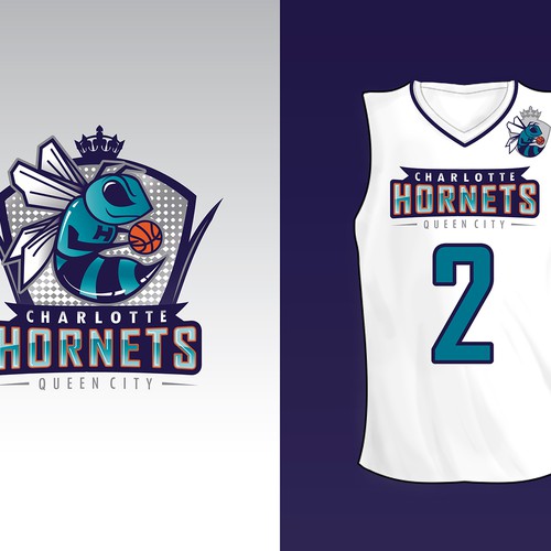 Community Contest: Create a logo for the revamped Charlotte Hornets! Design by insanemoe