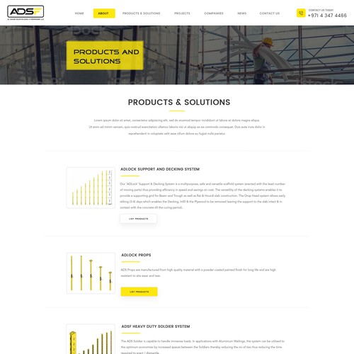 Construction Company Website Design Diseño de Bright_Designer