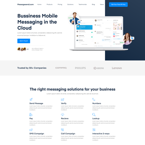 Designs | Messaging website | Web page design contest