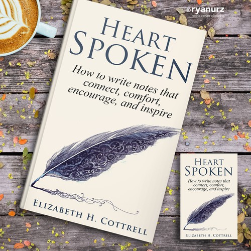 Heartwarming book cover to inspire the writing of heartspoken notes and letters Design by ryanurz