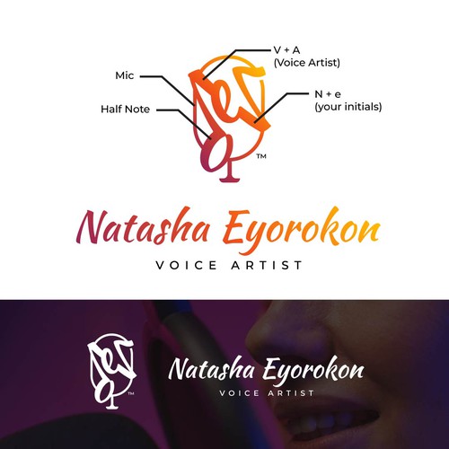 Voice-Over Talent/Actor Brand and Logo design: Help me stand out from the rest! Design by Aeron Emmanuel Cruz