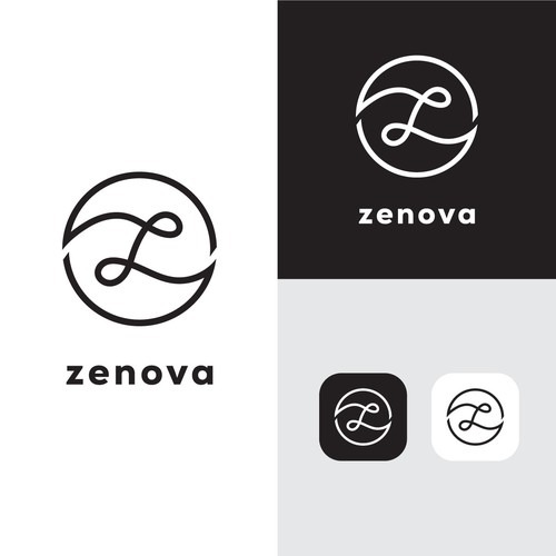 Zenova Logo: Revolutionary suite of health and wellness mobile apps Design by Elchin Yasinov