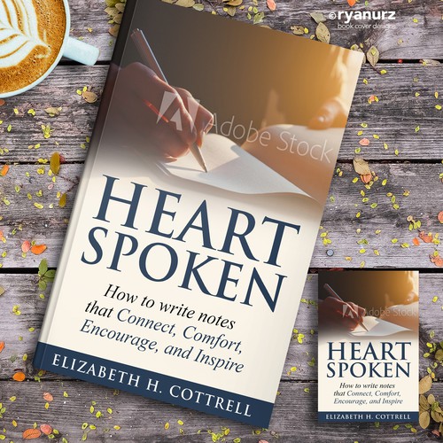 Heartwarming book cover to inspire the writing of heartspoken notes and letters Design by ryanurz