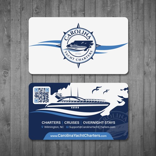 Carolina Yacht Charters Business Card Design by Tcmenk