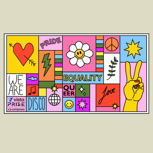 Virtual backgrounds for PRIDE month (multiple winners) Diseño de melange*