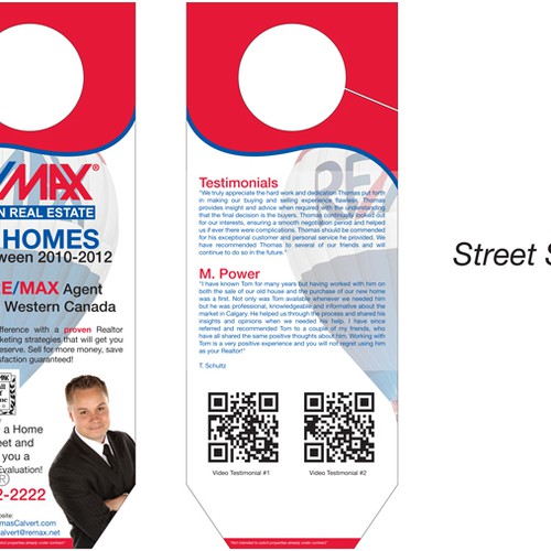 Door Knob Hangers needed for RE/MAX Agent Postcard, flyer or print