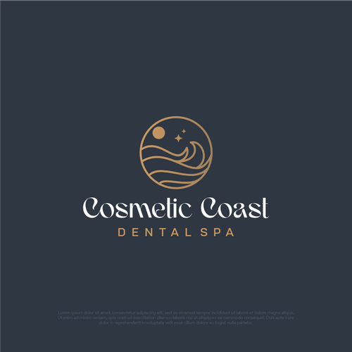 Design old money aesthetic for boutique cosmetic dental office located on the coast on NC Design by Killerartist