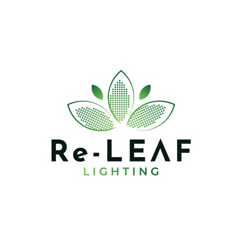 Re-LEAF Lighting logo Diseño de Rekker