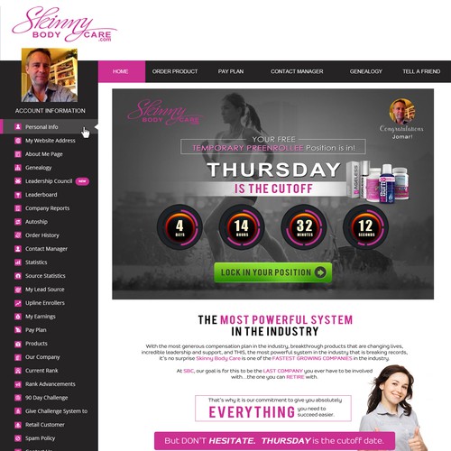 *** GUARANTEED PRIZE *** - New Website Template for MLM Company - NEW! Design by tumpa mistry