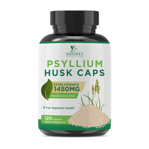Natural Psyllium Husk Capsules Design needed for Nature's Nutrition Design by EsoWorld