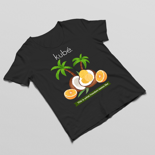 Design a graphic image for the BEST TASTING vegan ice cream manufacturer (kubé) and brand in Oakland Diseño de rulasic