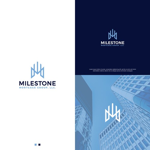 Milestone Mortgage Logo Design by Chelogo