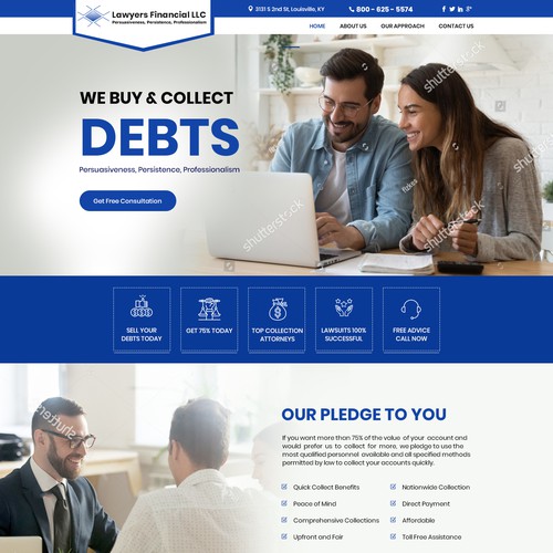 Debt Collection Website Design by Creative GS