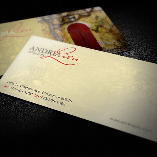 Create the next business card design for Andria Lieu Diseño de genesis.design