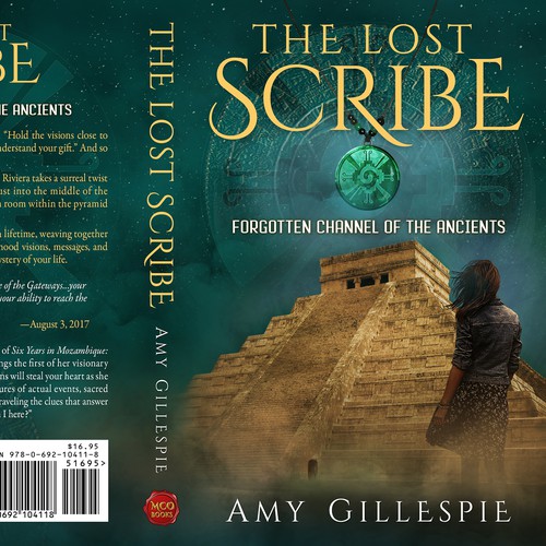 Dynamic Book Cover for Adventure Fiction Series,  at forgotten sacred sites (crediting illustrator) Design by Mario Lampic