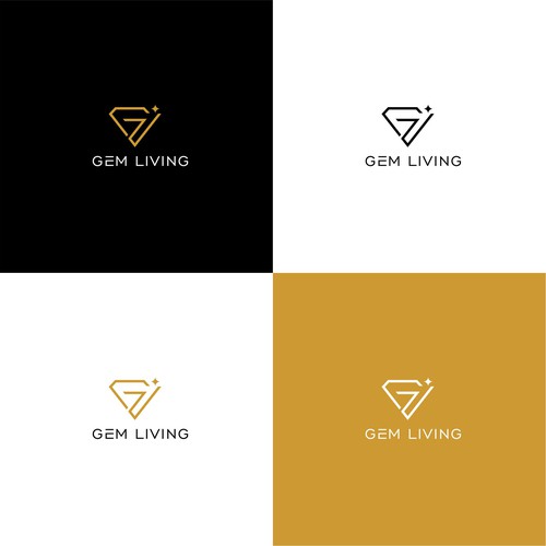 Geometrical, minimalist, modern brand design for Gem Living Design by ElVano_Eiji ✔