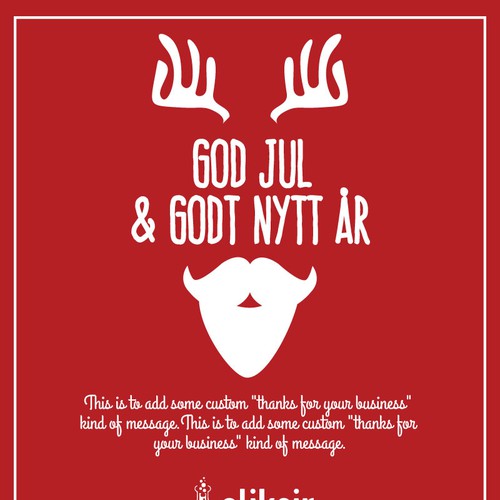 Create a graphic, digital holiday greeting card