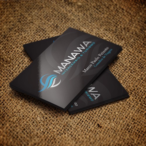 Please create a great Business Card design for travel agency Manawa! Design by sunny1585