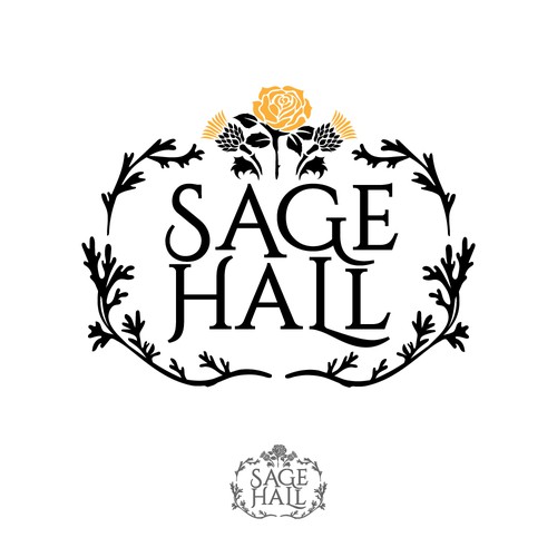 Sage Hall - Country Swing Dance & Wedding Venue Logo Design réalisé par BrainstormingDsg