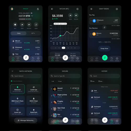 Web3 & Crypto Wallet Chrome extension Design by Iceberg-Studio