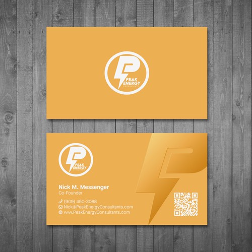 Modern Business Card Design for Electric Energy and Solar Company Design by Tcmenk