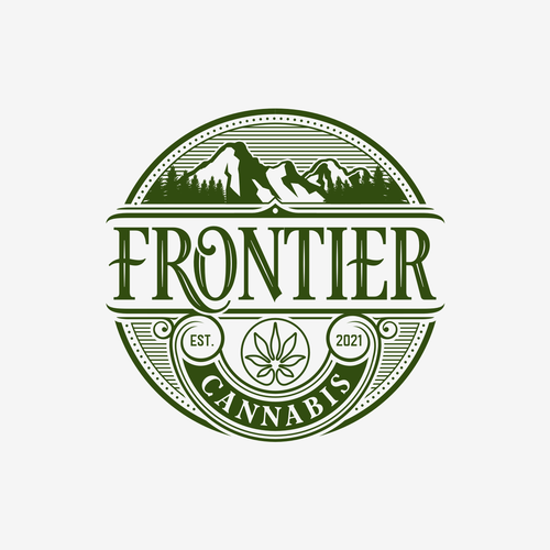 Design a West Coast Cannabis Retail Store Logo called Frontier Design by guinandra