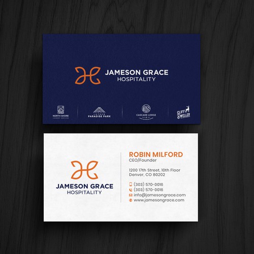 Create a modern and clean business card for a parent company with 4 subsidiaries Design by kaylee CK