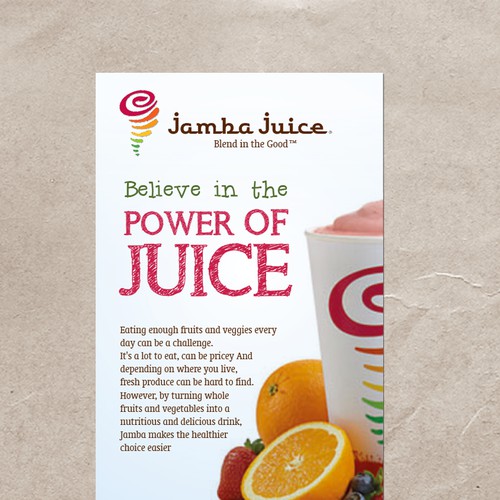 Create an ad for Jamba Juice Design by _Blue_