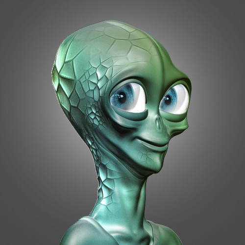 Alien main character design for a movie Design by dxbdesign