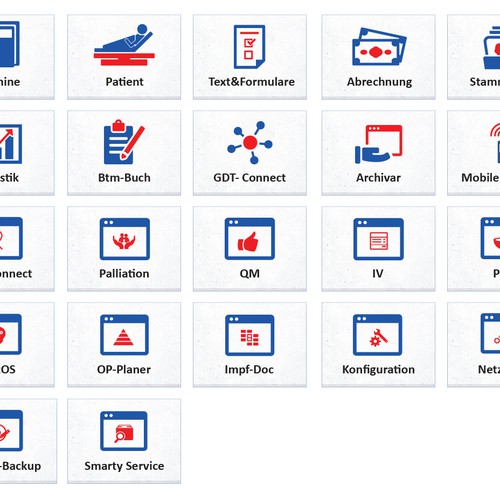 Create 22 software icons for medical software Design by artsemafey