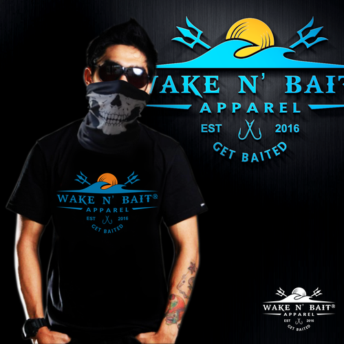 Wake N' Bait® Apparel Badge Logo Logo design contest