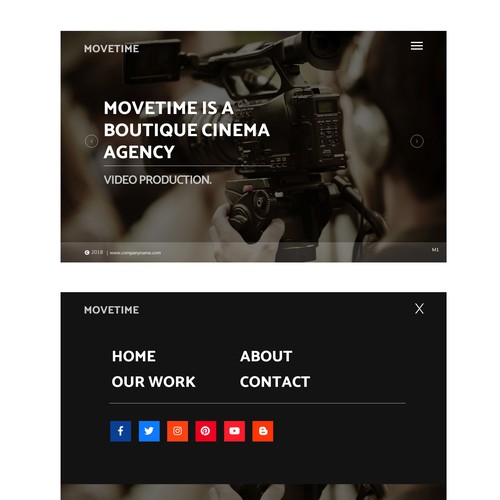 Video Production Company Website // Simplistic Design デザイン by pb⚡️