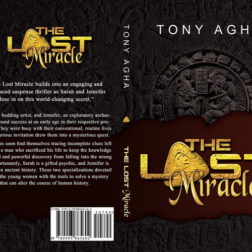 Book cover for suspense thriller 'The Lost Miracle' Design by : Elementi.studio