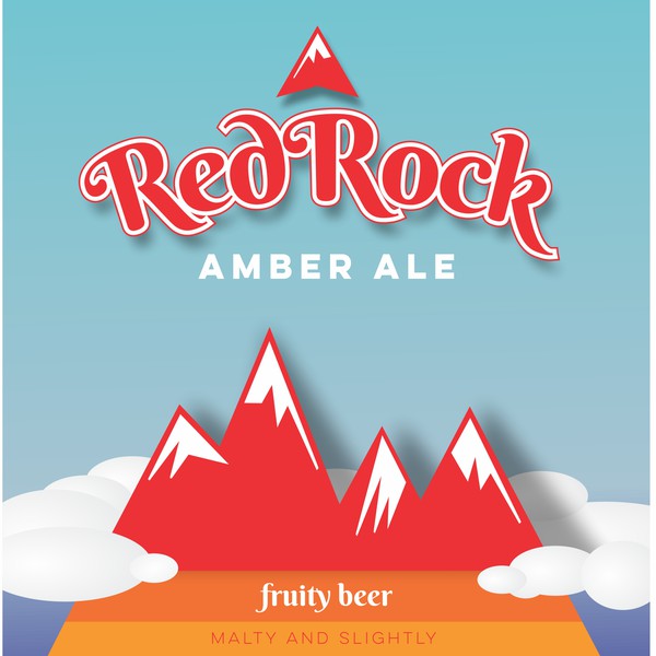 Red Rock amber ale - beer label