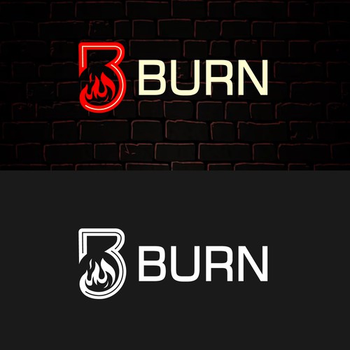 “Design a fierce, industrial-chic brand identity for a HIIT gym called BURN” Design by PrintFactory ™