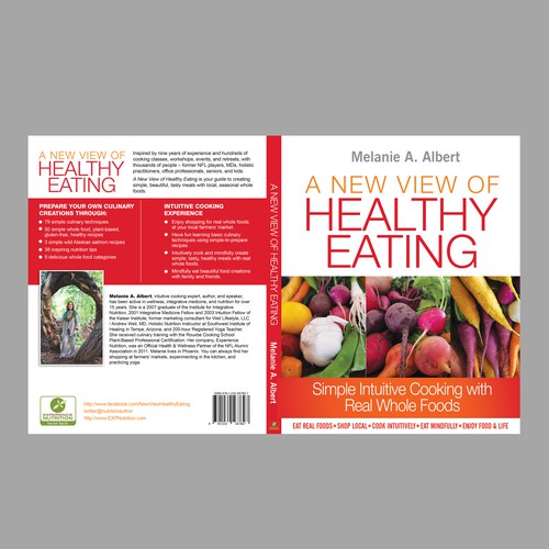 Create uplifting, positive, beautiful Book Cover for Holistic Cookbook: A New View of Healthy Eating Réalisé par TRIWIDYATMAKA