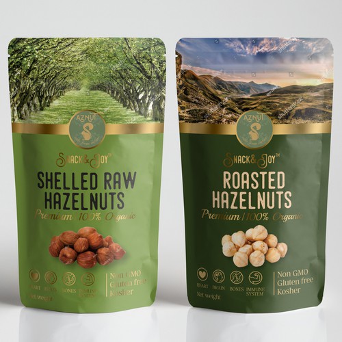 Create a great product package for Aznut hazelnuts Design réalisé par znakovanj