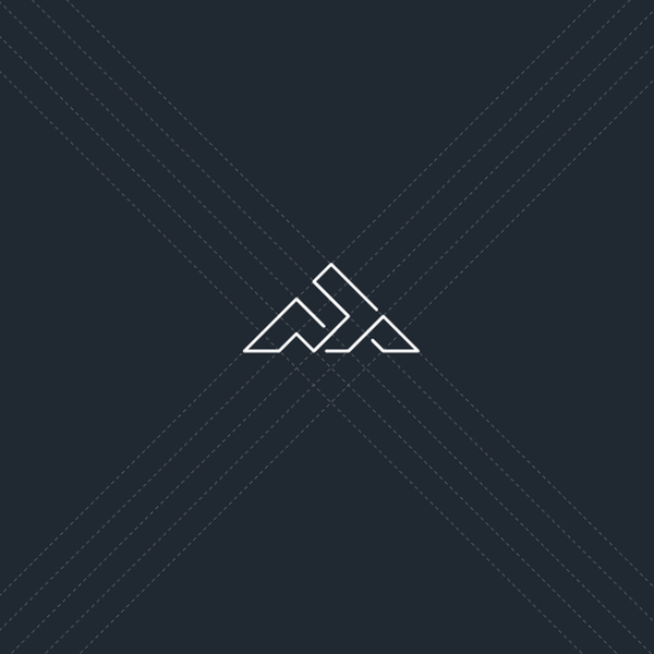 Geometric monogram logo