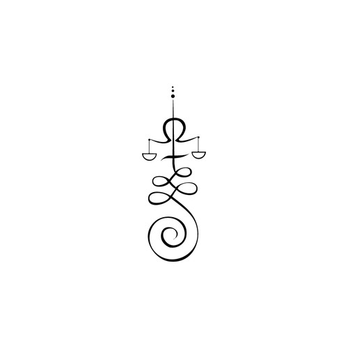 Unalome/Libra Scales Wrist Tattoo Design by RadeM