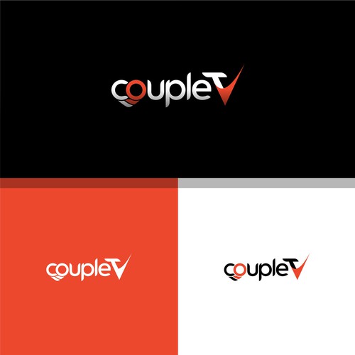 Couple.tv - Dating game show logo. Fun and entertaining. Réalisé par Livorno