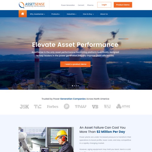 Engaging B2B Website Upgrade for AssetSense Design by MercClass