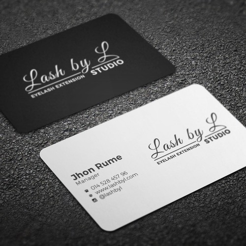 Create A Elegant Yet Simple Business Card For LASH BY L STUDIO 