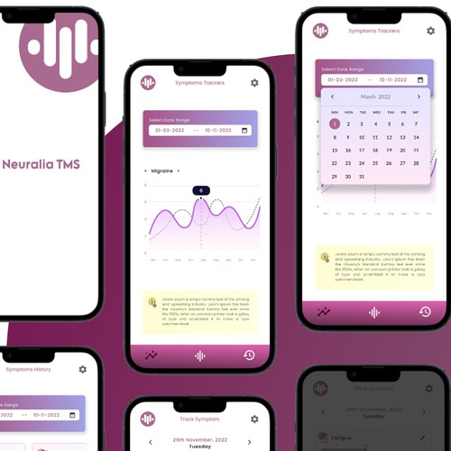 Symptom Tracker App Design von Naaksh