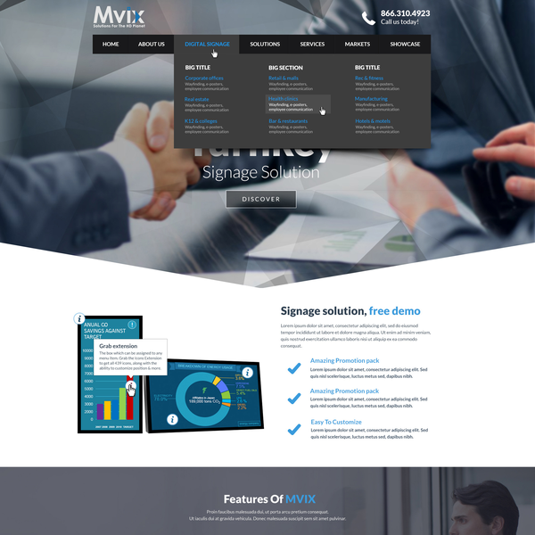 Design realizzato da WEBPIX Communication intitolato "Redesign a contemporary site for a INC5000 Tech Company"