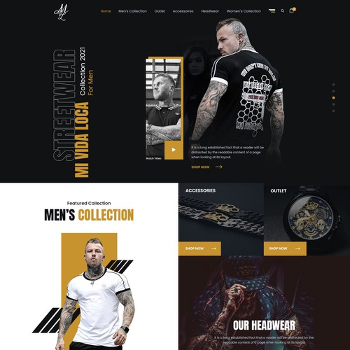 Mi vida loca Streetwear webdesign productpage and homepage Design by AKDCreative