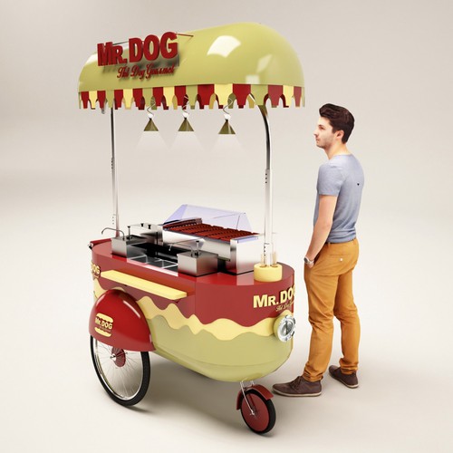 Food Cart To Sell Gourmet Hot Dog Design by R . O . N