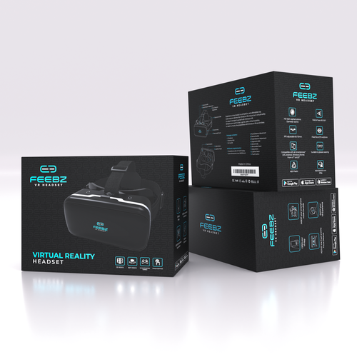 Box packaging for virtual reality headset Design by Designbaharbd