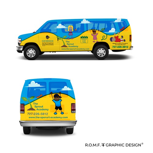 15 passenger van wrap for preschool Ontwerp door R.O.M.F. Design